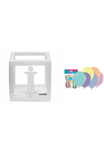 Doğumgünü Marketim Şeffaf Kutu I Harfli Balon Seti