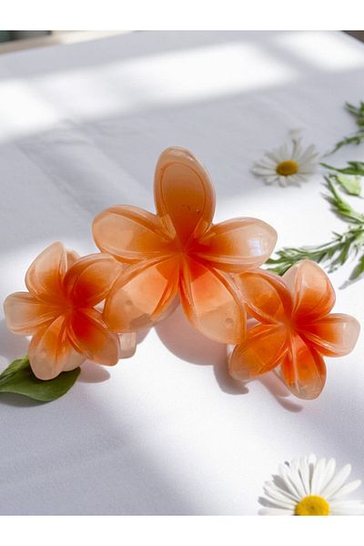 GALATA GIFT Cataramă Lotus de mărime mare - Cataramă pentru femei cu cataramă robustă și flori 11 cm