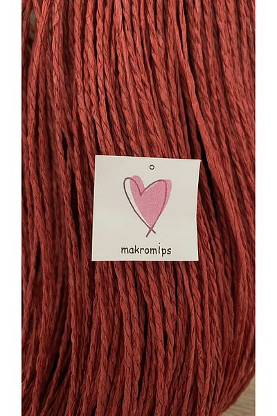 Makromİps Luxury Premium Paper Yarn 2 mm 50 Gr Hand Knitting Yarn Kraft Hobby Packaging Decoration Multi-Purpose