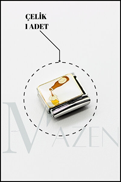 MAZEN 1 Piece Figured, Character Steel Italian Bracelet Charm