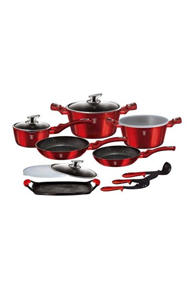 Berlinger Haus Set oale marmorate 14+2 piese Burgundy Metallic Line Berlinger...