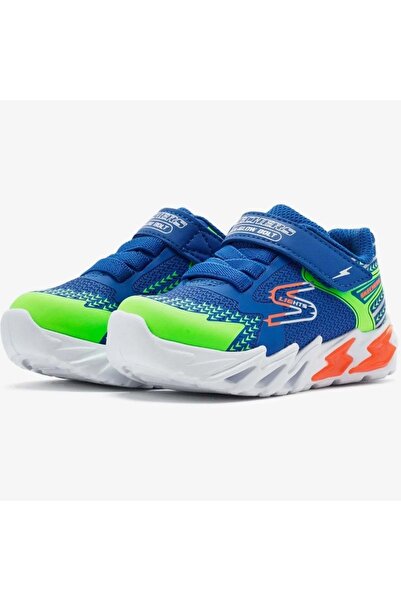 SKECHERS Flex - Glow Bolt 400138N Ortopedik Işıklı Çocuk Spor Ayakkabı MAVİ