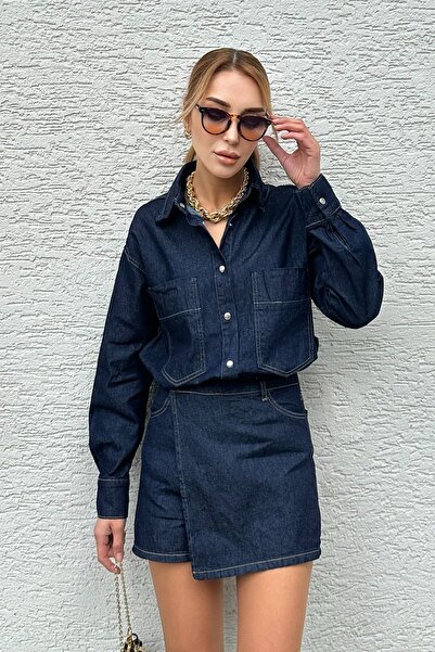 Modamesta Rins Denim Premium Şort Etek