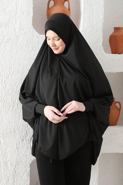 Defkay Eșarfă Hijab Souffle cu mâneci pentru hijab pregătită