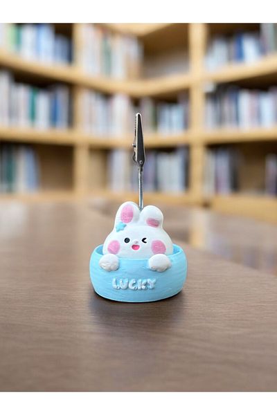 Perazayn Happy Themed Rabbit Photo Note Holder Office Desk Holder Gift