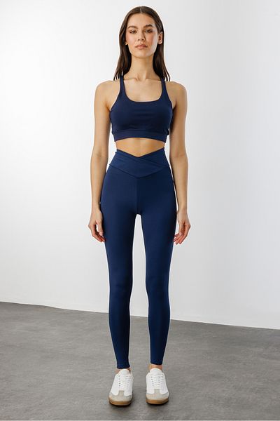 GENIUS STORE Γυναικείο κολάν CROSS-WAIST με λεπτομέρεια σταυρωτής μέσης CROSS-LEGGINGS