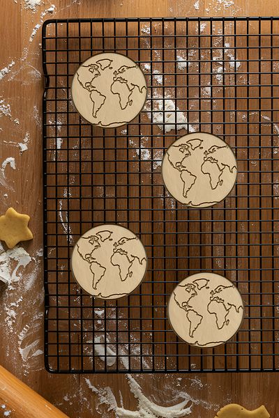 oalpo World Cookie Mold, Dough Shaper, Biscuit Mold, Easy Cutting Tip