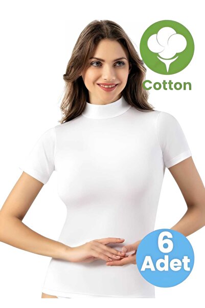 Uniquetrenders Women's 6-Pack Short Sleeve Tank Top Half-Thigh Tank Top T-Shirt