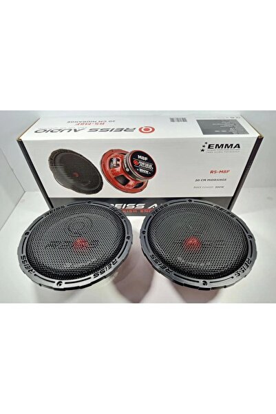 Reiss Rs-m8f Yeni Seri Çifti 600wat-300w Rms Metal Kapaklı 20 Cm Oto Midrange Hoparlör