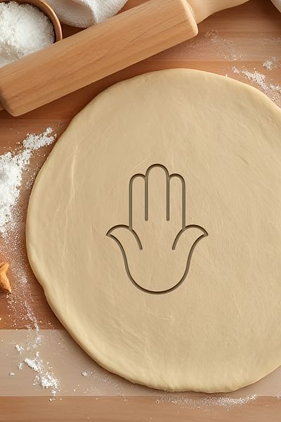 oalpo Fatma's Hand Cookie Mold, Dough Shaper, Biscuit Mold, Easy Cutting Tip