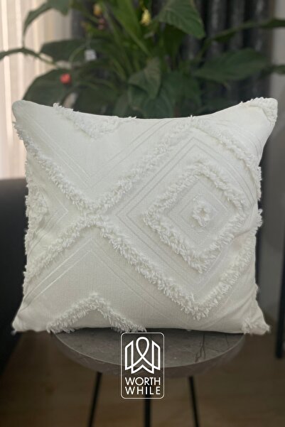 WorthWhile Сучасний декор Сучасний білий чохол для дивана 43x43 см