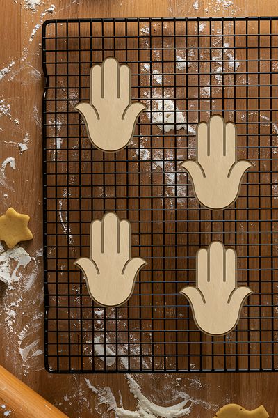 oalpo Fatma's Hand Cookie Mold, Dough Shaper, Biscuit Mold, Easy Cutting Tip