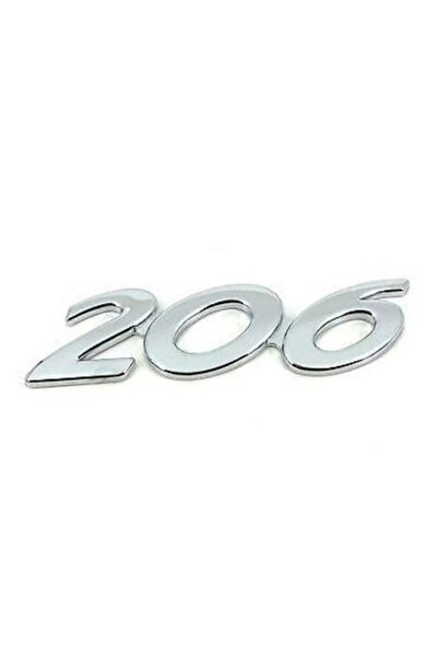 restinal بيجو 206 حروف صندوق السيارة الخلفي كروم 7093