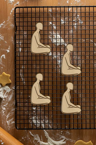 oalpo Yoga Cookie Mold, Dough Shaper, Biscuit Mold, Easy Cutting Tip