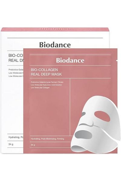 Biodance قناع بيو كولاجين العميق الحقيقي 4 قطع (4 وردي)