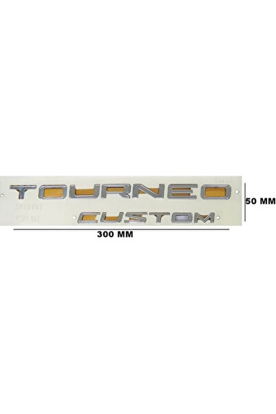 restinal Tourneo Custom 2014+ 3m 3d كروم لامع ABS حروف الأمتعة