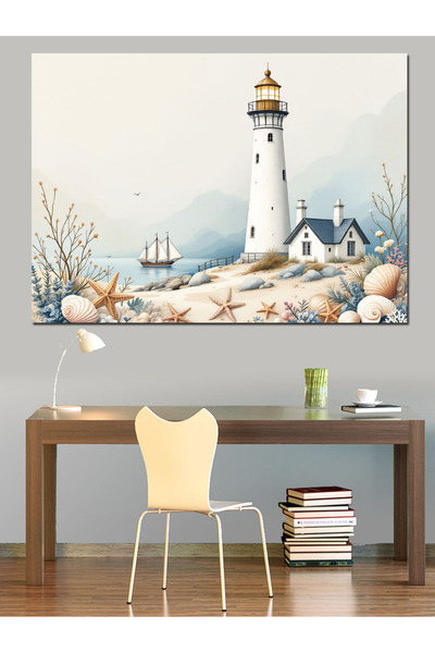 ekart Snowy Lighthouse Decorative Canvas - Mdf Wooden Painting
