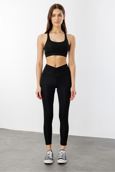 GENIUS STORE Γυναικείο κολάν CROSS-WAIST με λεπτομέρεια σταυρωτής μέσης CROSS-LEGGINGS