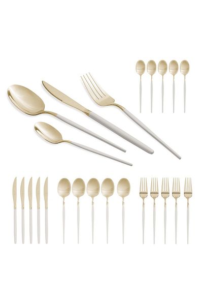 Berlinger Haus 24-piece cutlery set, 6 people, shiny gold with cream Berlinger Haus BH 3070