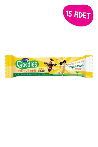 Hero Goodies Banana Cocoa Fruit Bar 30 Gr X 15