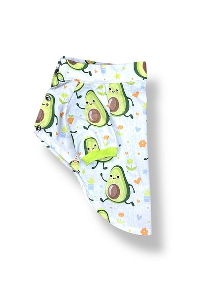 PetiliDünya Avacado Summer Shirt 100% Cotton Summer Dog Shirt Cat Shirt