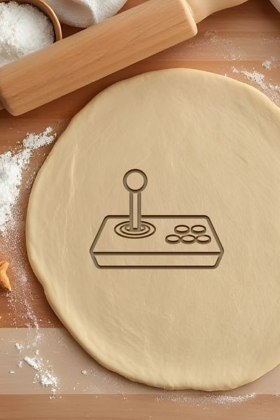 oalpo Atari Joystick Cookie Mold, Dough Shaper, Biscuit Mold, Easy Cutting Tip