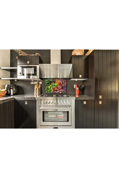 wudie Placă din sticlă de protecție pentru spatele aragazului, încorporată, rezistentă la căldură, decorativă, ușor de instalat