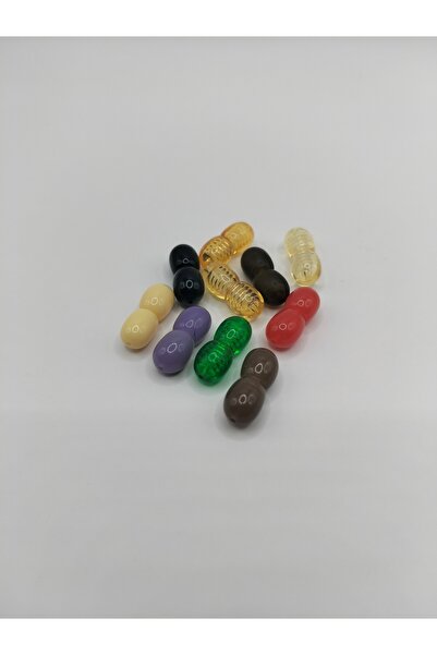 KehribarCo Kehribar Ve Takılar için Karışık Renklerde 10 Adet Vidalı Klips