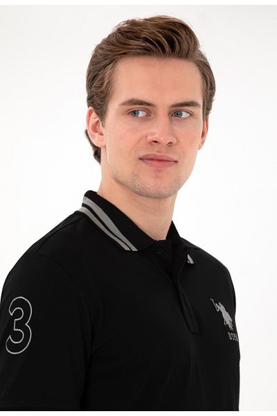 U.S. Polo Assn. Πόλο Ασν. Ανδρικό μπλουζάκι με λεπτή εφαρμογή Polo Neck Basic