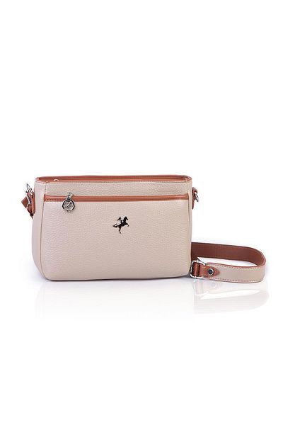 Getcho Mervan Women's Beige Crossbody Bag – Clutch Bag with Handle