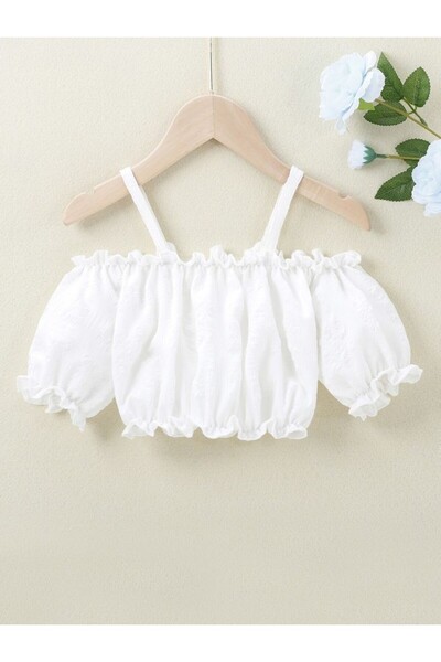 shop Crop alb pentru fete