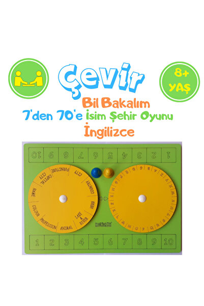 mekteplim Çevir Bil Bakalım Ingilizce, Eğitici Isim Şehir Oyunu Yeşil