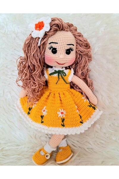 OYUNCAKPARK Sarı Papatya Bebek Amigurumi Organik Oyuncak