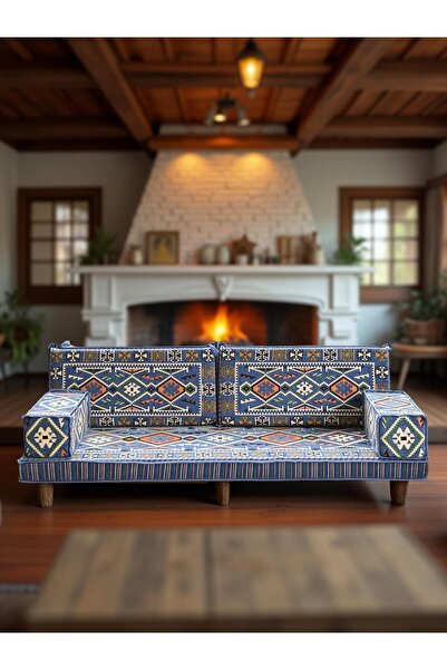 mdhomecarpet Şark Köşesi Takımı 70x190 cm | 5 Parça (AHŞAPSIZ!) | Özel Çökmeyen Süngerli Minder Seti