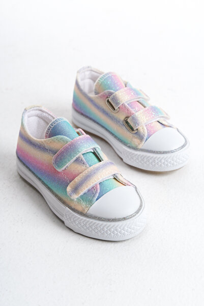 Mini Angel Cırtlı Gökkuşağı Kız Çocuk Ayakkabısı Ortopedik Kız Çocuk Ayakkabı...