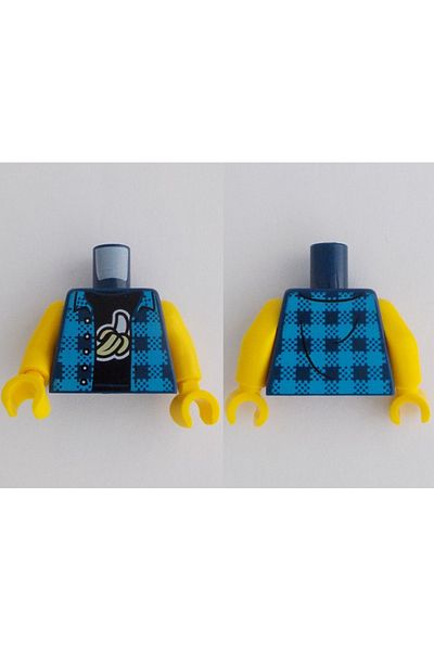 LEGO Custom Minifigure Minifigure Body Torso Banana Pattern Vest