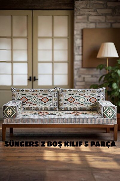 md home carpet Şark Köşesi Kılıf Takımı 70x190 | 5 Parça | Makine Dokuma Kuma...