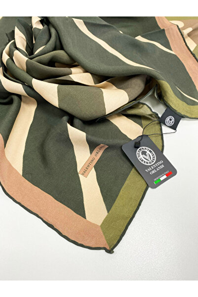 Valentino Orlandi Віскозний шарф - Монохромний лінійний візерунок - 51450-22