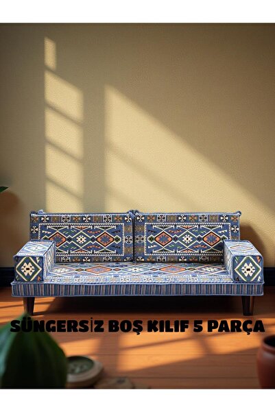mdhomecarpet Şark Köşesi Kılıf Takımı 70x190 | 5 Parça | Makine Dokuma Kumaş ...