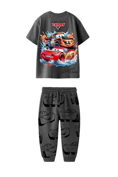 Teeny Weeny Kids Boy's Printed Cotton Crew Neck Bottom Top Set