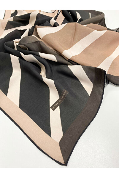 Valentino Orlandi Віскозний шарф - Монохромний лінійний візерунок - 51450-20