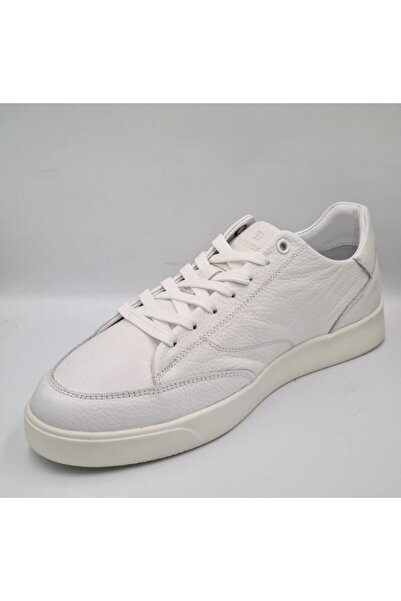 Greyder 64676 Beyaz Floter Hakiki Deri Erkek Günlük Casual Deri Sneaker