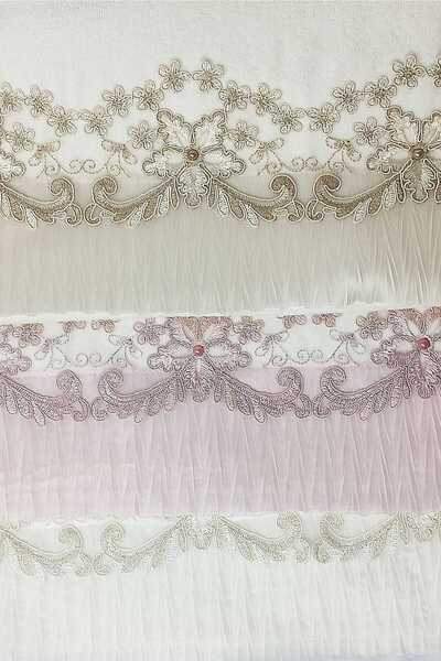 ALPACO 3-шаровий набір рушників з мереживною вишивкою та бісером, 50X90 см