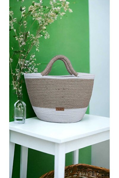 home decors by özlem Midi Size Daily Straw Bag Beach Bag Handbag Handmade Handmade Design Fashion Bag-35x20cm