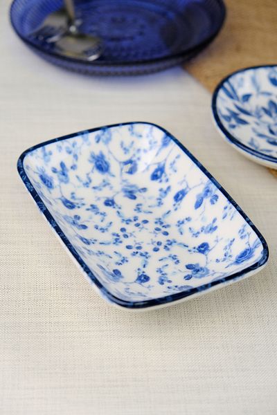 tabakevi Plate House Porcelain Blue Heaven Boat Plate Single 14X10X2Cm