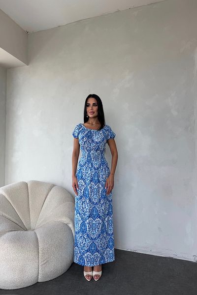 kamacibutik Rochie cu imprimeu etnic cu guler Madonna (mărimea standard este potrivită S/M/L)