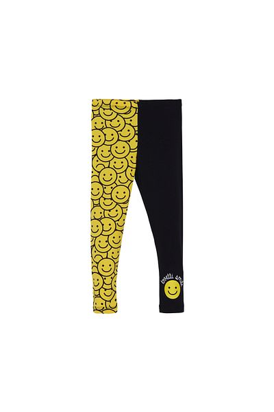 LOVETTI Black Smiley Face Girl Patterned Lovetti Smile Printed Tights