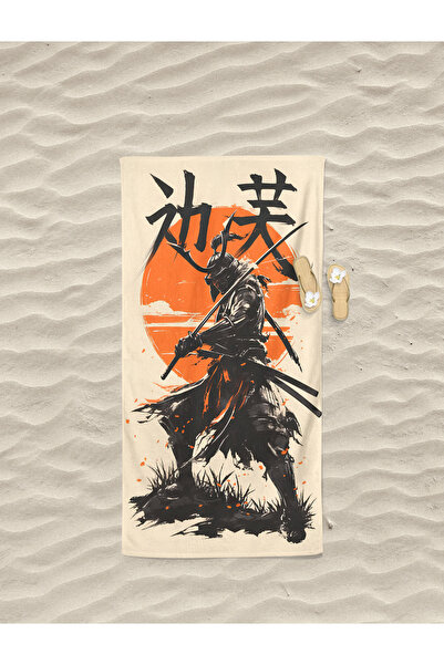 Home منشفة حمام الشاطئ للرجال الصغار بطباعة رقمية منقوشة من الساموراي