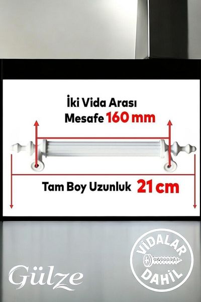 GÜLZE HOME 160mm WHITE DUCK MODEL MOBILIERĂ MÂNERĂ-BUCĂTĂRIE, SERTAR, MÂNER DE DULAP (PLASTIC DUR)