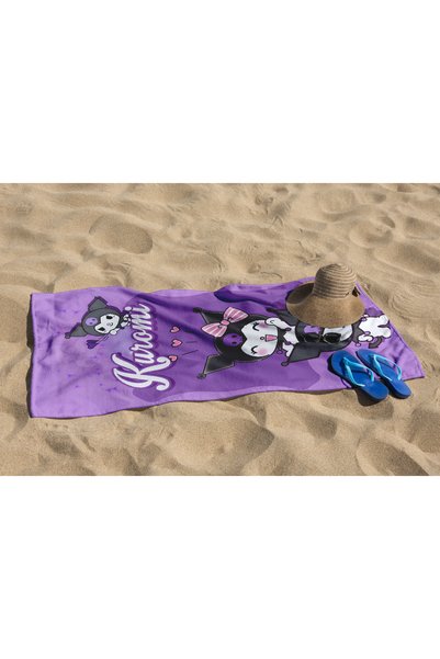 Home Kuromi Patterned Digital Printed Teenage Girl Beach Bath Towel
